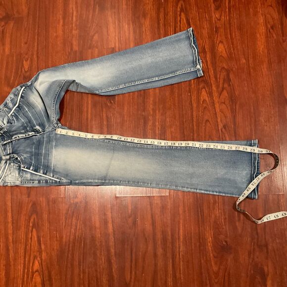 Stars and Stripes American Flag Pocket High Rise Bell Bottom Jeans Women’s XS - Picture 7 of 11